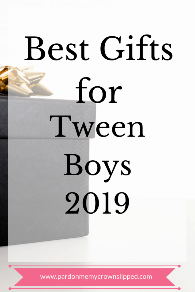 Cool and trendy presents for the tween boy on your gift giving list for 2019. #gifts #tweens #boygifts