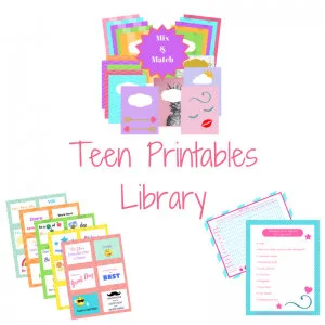 Teen Printables Library