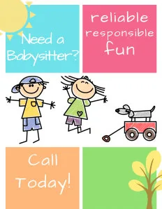 Babysitting Flyer