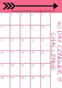 Check out our 30 days of free printables starting with this create your own diy 30-day challenge printable to conquer the hassle in your castle.