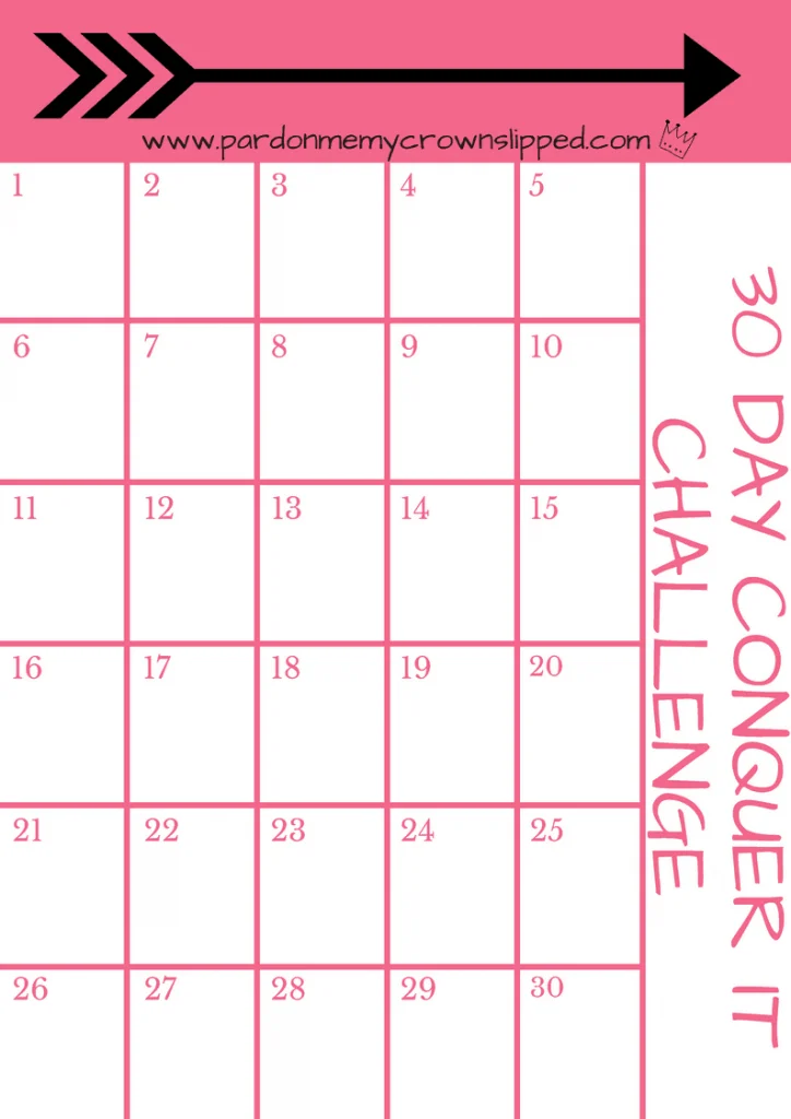 Use this create your own 30-day challenge printable to conquer any goal you set. #exercise #fitness #writing #declutter #relationshipchallenge #justdoit