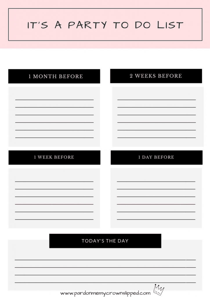 Plan your next party with this beautiful party planning printable