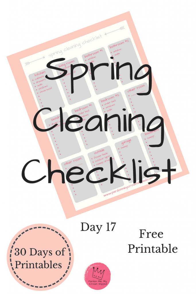 Get the windows open and get going with this spring cleaning checklist. #springcleaning #printable