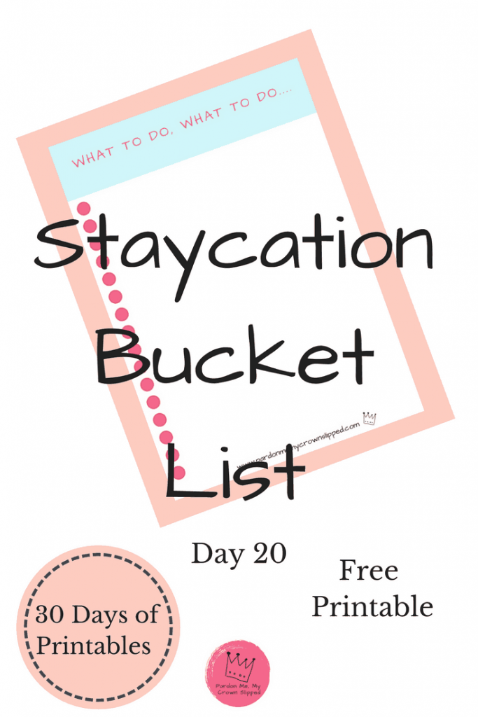Take it to the next step with today's staycation bucket list and make a list of the places you really want to go or things you really want to do.