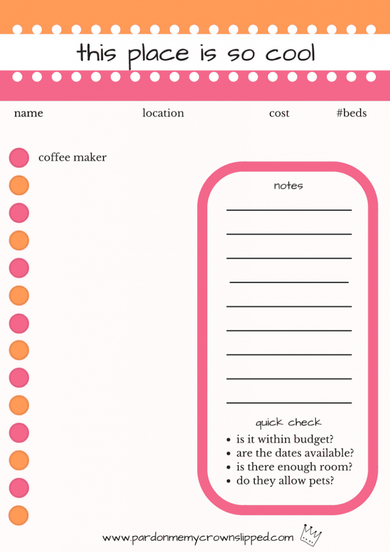 The Vacation Rental Checklist Printable: