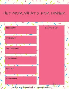 get one of these sassy weekly menu planner printable to get the hassle in your castle under control. Planning makes it so much easier