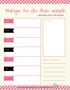 Weekly To Do Lists 1