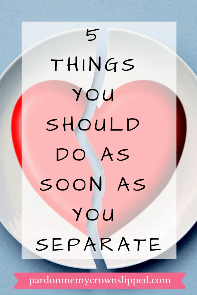 Being newly separated and possibly heading for divorce is a scary time. Use these tips to gain some control over the overwhelm. #divorce #separation #marriageproblems