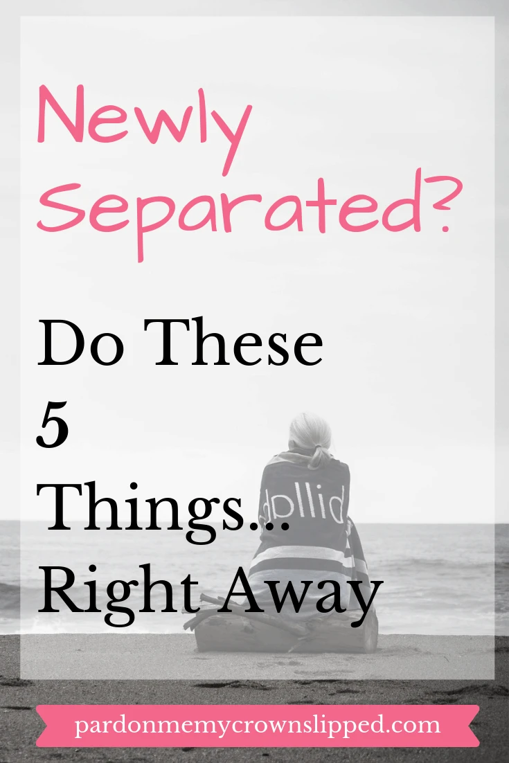 Being newly separated and possibly heading for divorce is a scary time. Use these tips to gain some control over the overwhelm. #divorce #separation #marriageproblems