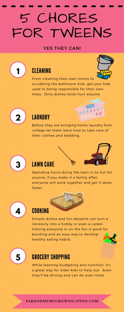 Make your life easier and make you a better mom by teaching your tweens these important chores for valuable skills that last a lifetime.