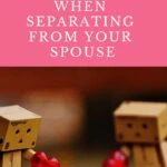 Use these practical tips when separating from your spouse. This advice will help put you on on solid footing at such a difficult time.
