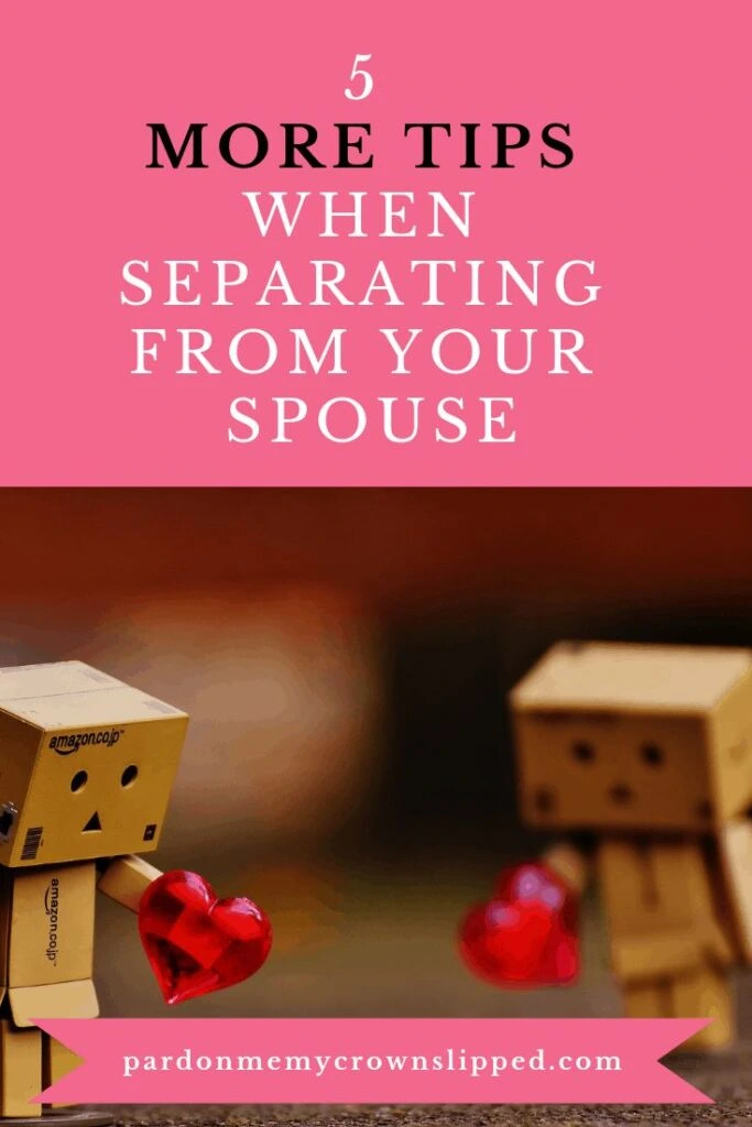 Use these practical tips when separating from your spouse. This advice will help put you on solid footing at such a difficult time. #divorce #separation
