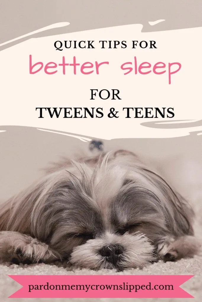 From problems at school to attitudes at home, tweens and teens are tired. Use these ideas and techniques to make sure your tween is getting enough sleep. #parenting #sleep #teen #tween