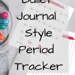 bullet journal style period tracker