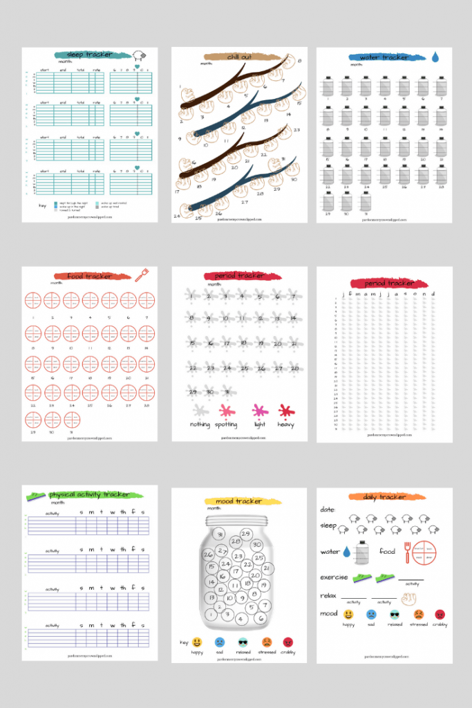 mood tracker journal worksheets from free resource library of Pardon Me, My Crown Slipped