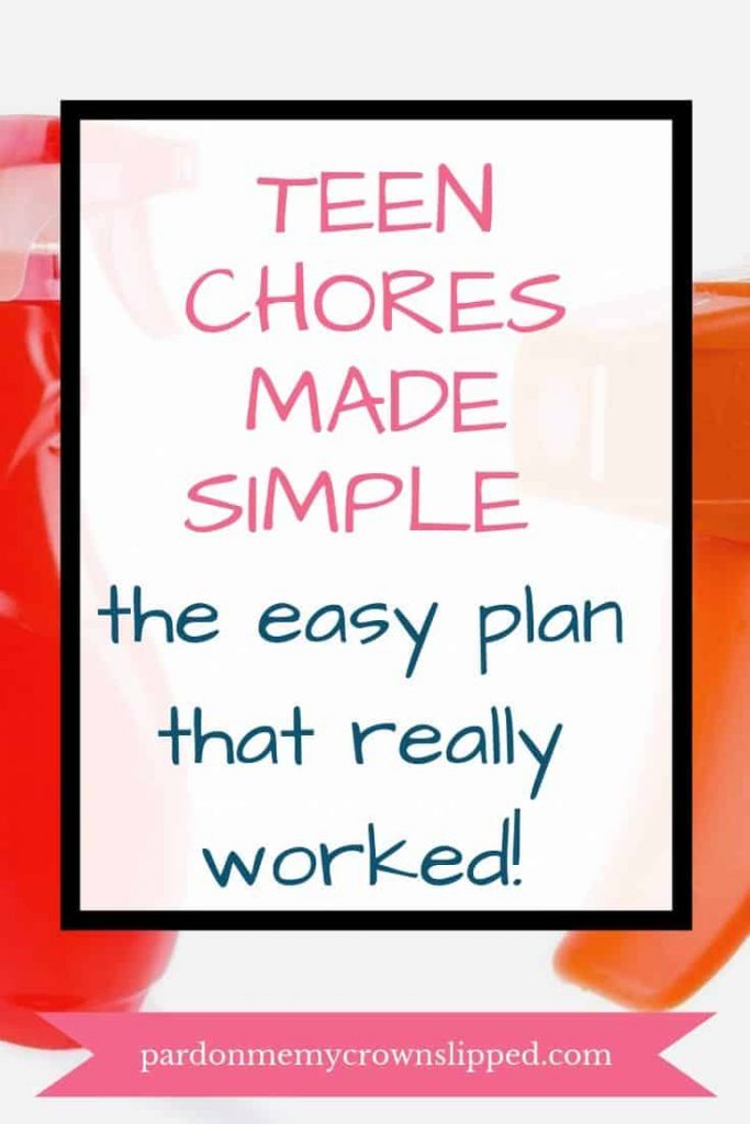 spray bottle with text overlay teen chores made simple the easy plan that really worked