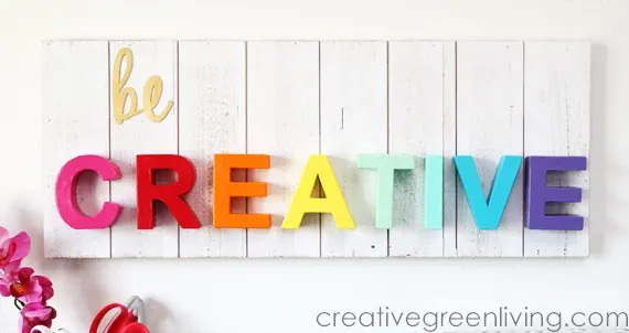 be creative pallet sign