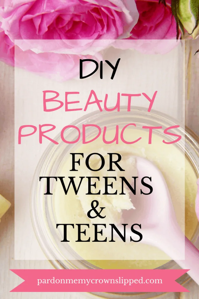 Does your tween or teen love DIY crafts and beauty? Find the best DIY beauty product crafts for tweens and teens here. #diybeautyproductsCheck out this post filled with ideas for scrubs, soaps, lip balms and bath salts. #crafts#diycrafts #diy #diyfortweens #diyforteens #tweencraftideas #scrubs #lipbalm #bathsalts #bathbombs #beauty