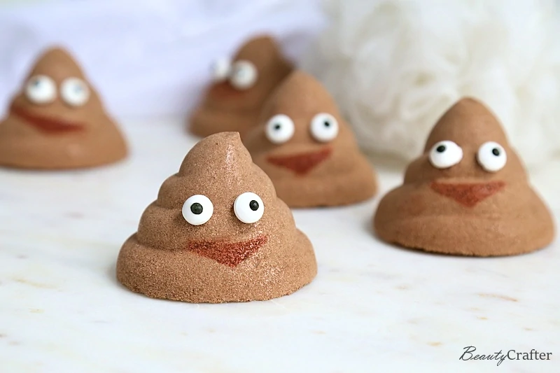 Poop Emoji Bath Bombs DIY 1