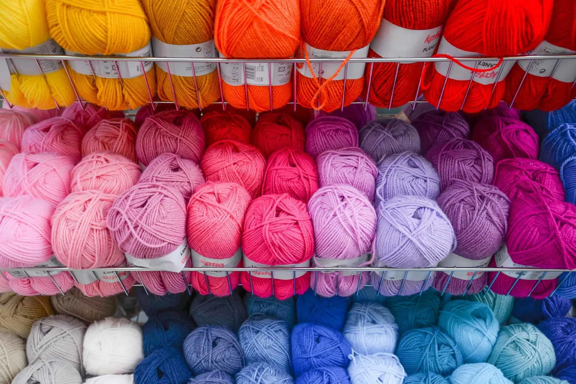 colorful skeins of yarn