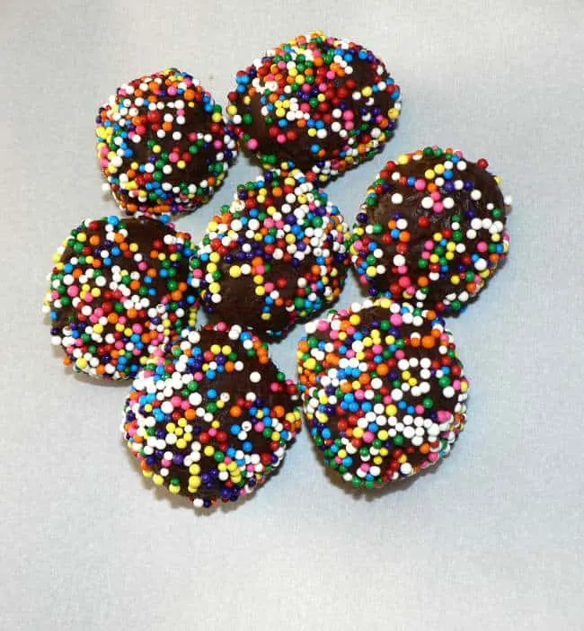 rainbow chocolate truffles