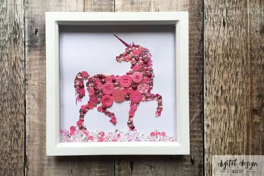 unicorn button art