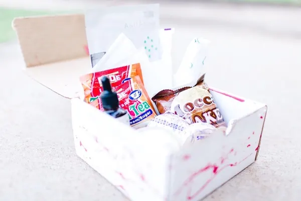 photo of shark week survival kit subscription box with applicable text