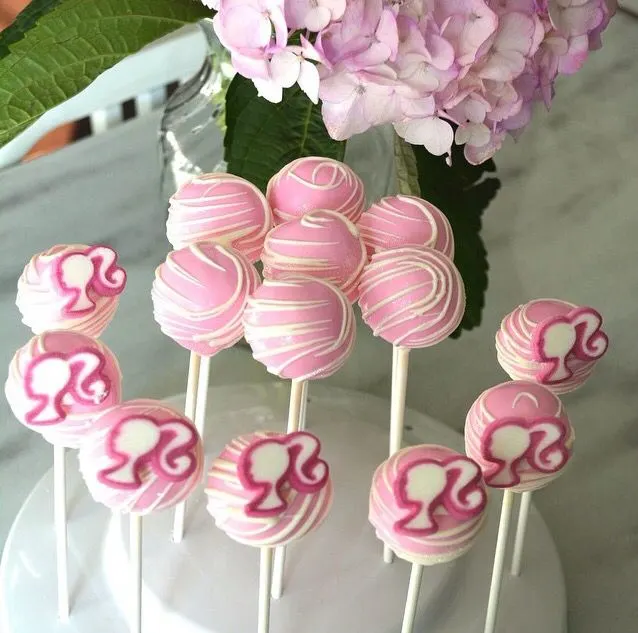 Barbie inspired cake pops