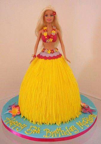 Hula barbie cake
