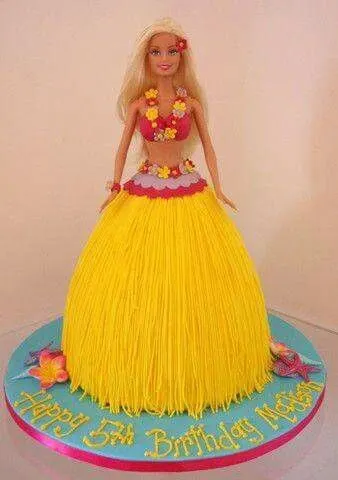 Hula barbie cake