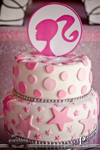 Polka Dots and Stars Barbie Cake