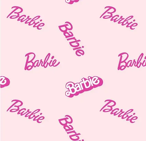 Barbie Wallpaper Pink Vinyl Temporary Removeable