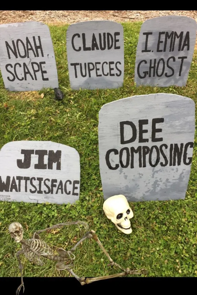 Halloween tombstones