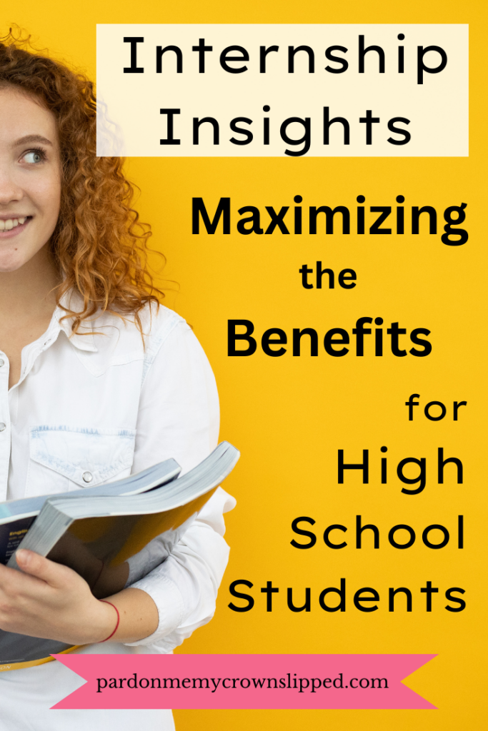 Gold background with girl looking at text overlay Internship Insights: Maximizing the Benefits For High School Students -internships for high school students