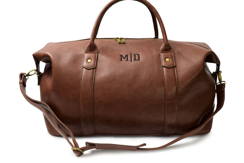 Monogramed Leather Bag Gift