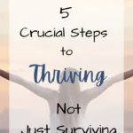 woman with arms raised up text overlay Newly single? 5 Crucial Steps to Thriving Not Just Surviving