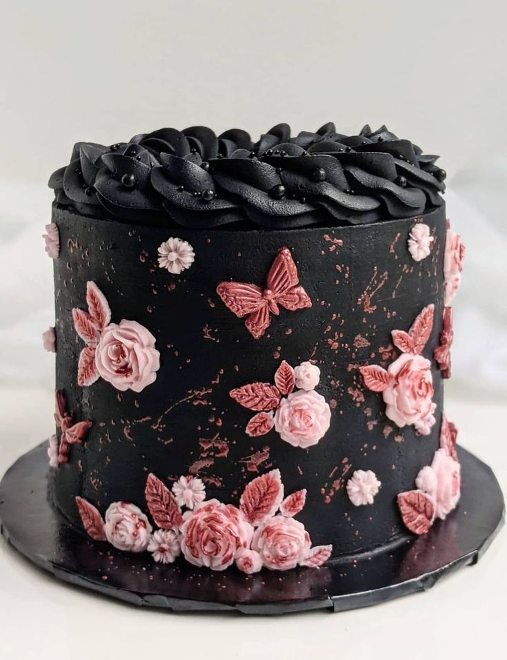 Black Birthday Cake
