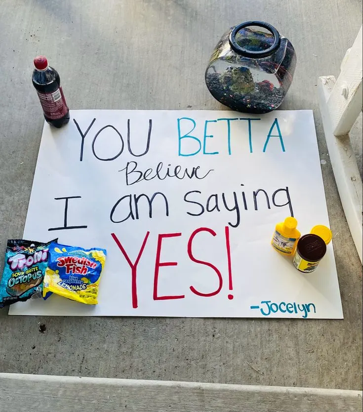 swedish fish, beta fish promposal response