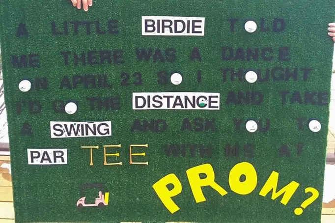 golf promposal, sports promposal