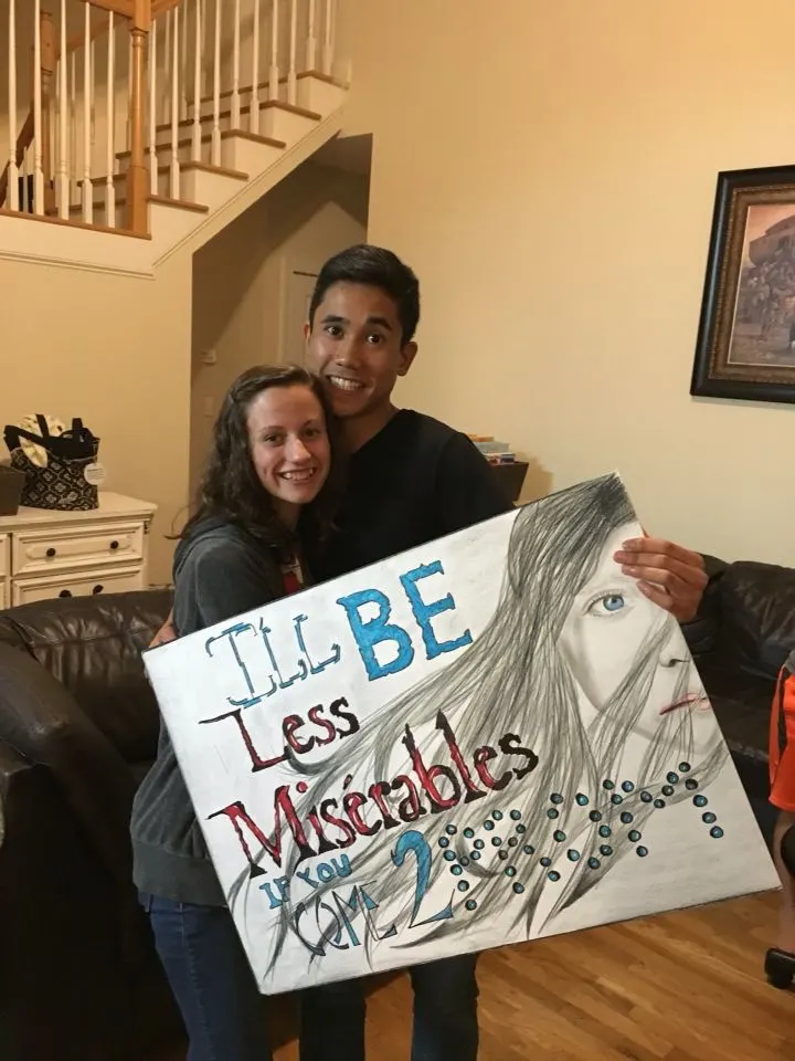 Les Miserable promposal, musical promposal, music promposal