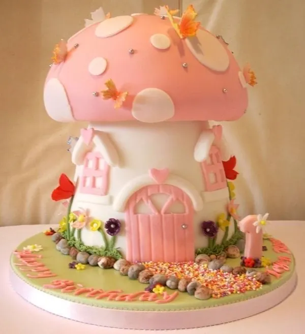 Mushroom Cake Pink Cakes