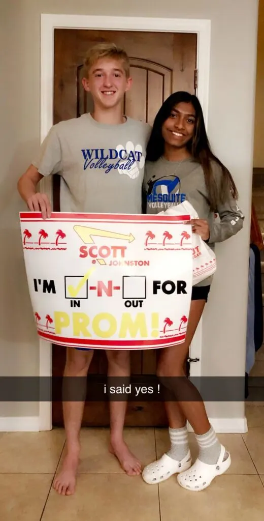 in and out burger promposal response