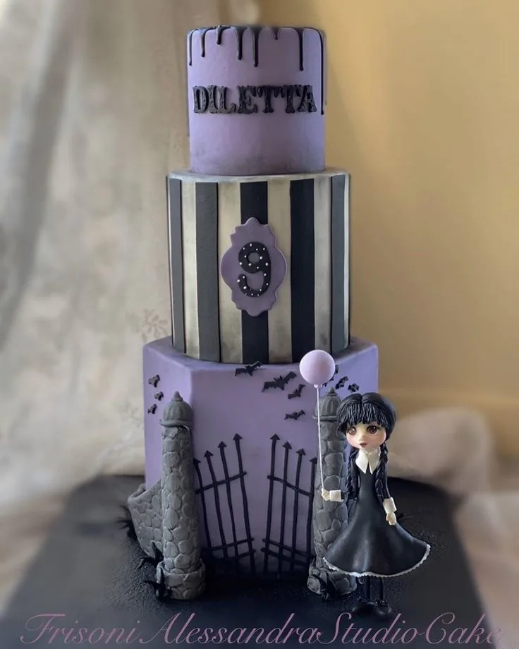 Wednesday Addams Cake 8