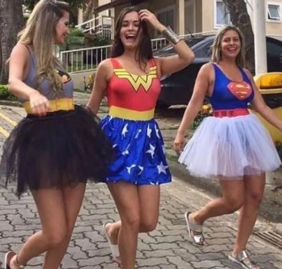 Female Superhero costume, girl group costume, Female Batman, Female Superman costume, Supergirl costume, Superfriends