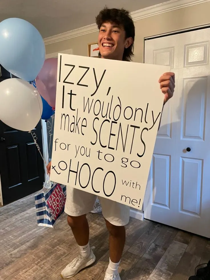 homecoming proposal bath and body works sign