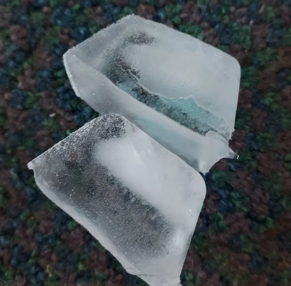 ice on slime stuck to carpet