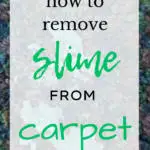 how to remove slime from carpet