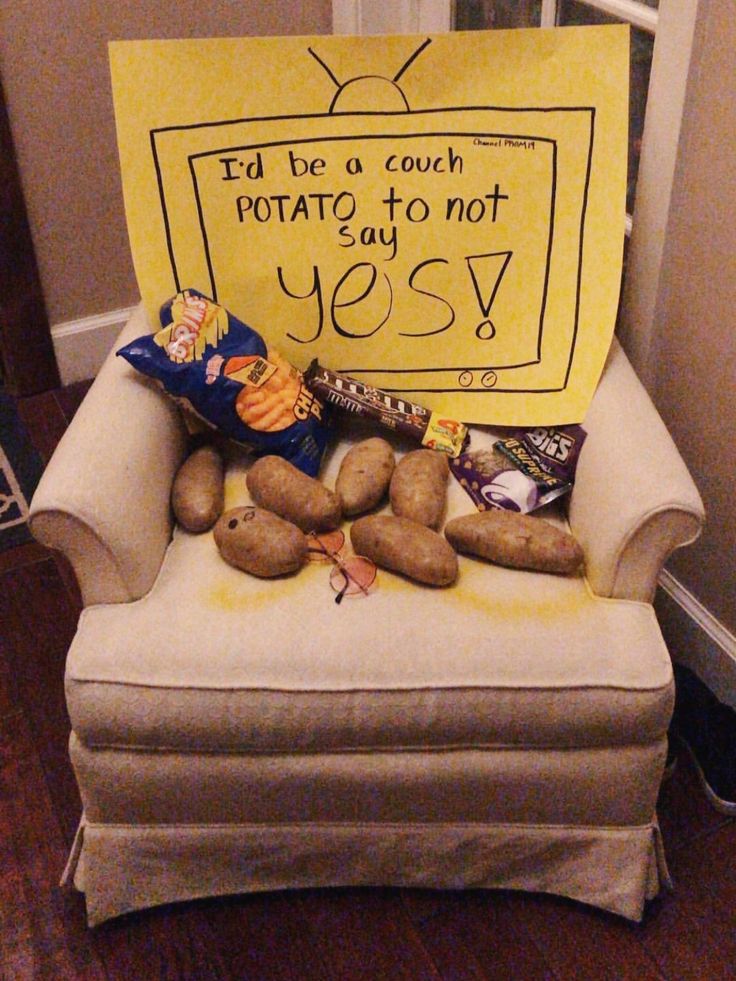 couch potato yes promposal response