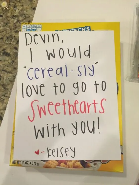 cereal - sly  promposal response