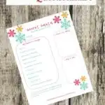 Printable Secret Santa Questionnaire